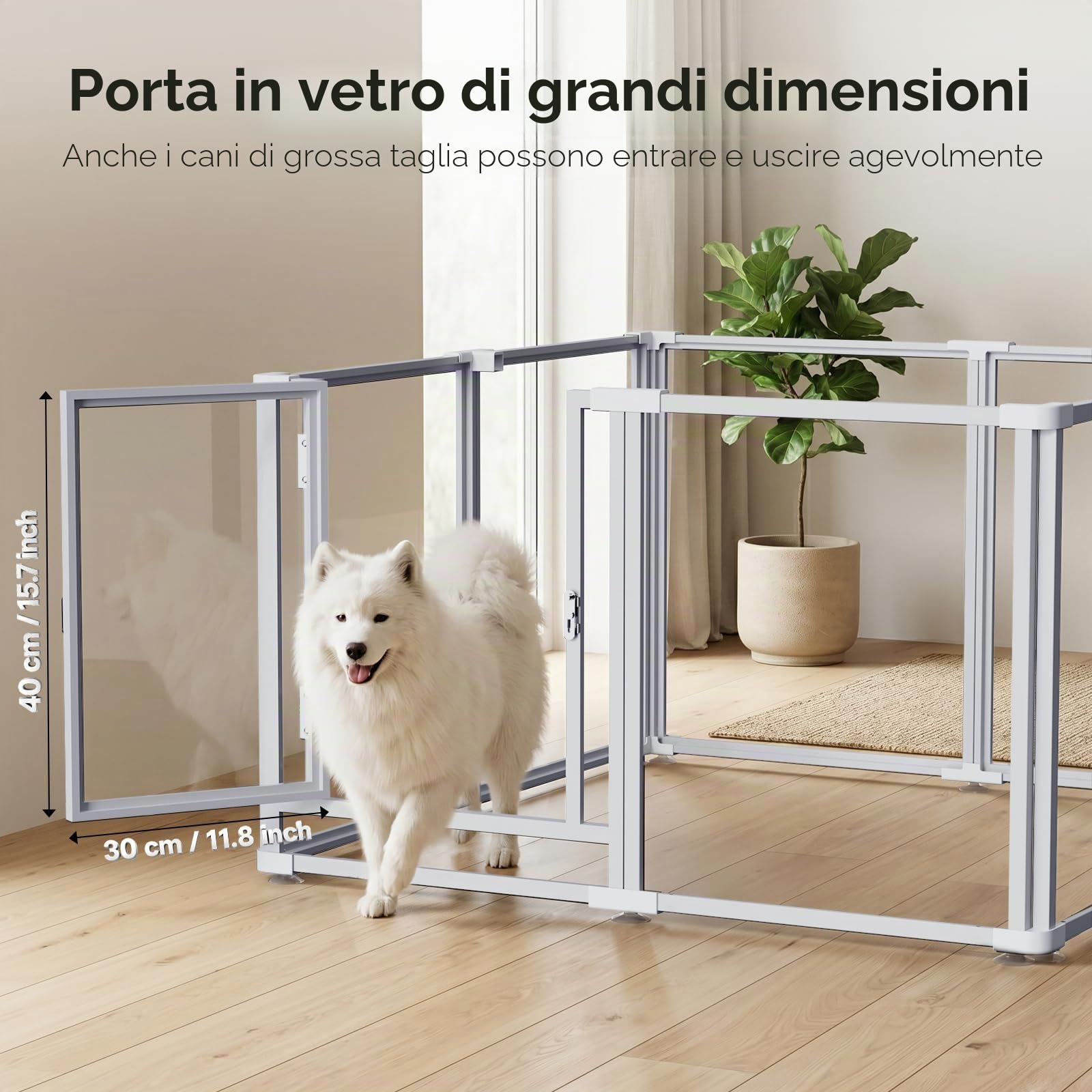 Recinto per Cani da Interno 10 Pannelli , Box Recintato per Cuccioli H:60cm, Recinto acrilico per cani , Recinzione per Animali Domestici in Resistente e ,Espandibile,Per Cuccioli, Gatti,