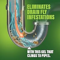 Vista 3 de Green Gobbler Matamoscas de la fruta+ - Mata moscas de la fruta, moscas de drenaje y moscas de alcantarilla, tratamiento en gel para usar