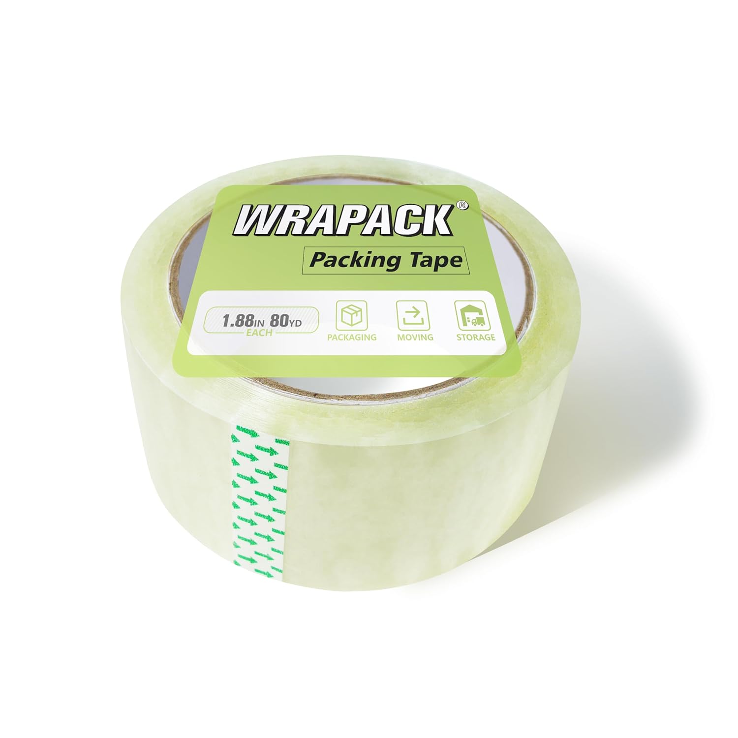 clear packing tape refills, packaging tape roll for moving, mailing and storage, 1.88'' wide, 80 yards wrapping shipping supplies