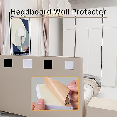 Miniatura 6 de Tapones antivibración para cabecero de cama contra la pared, tapones de ruido de cama, parachoques de cabecera para evitar que golpeen la pared,