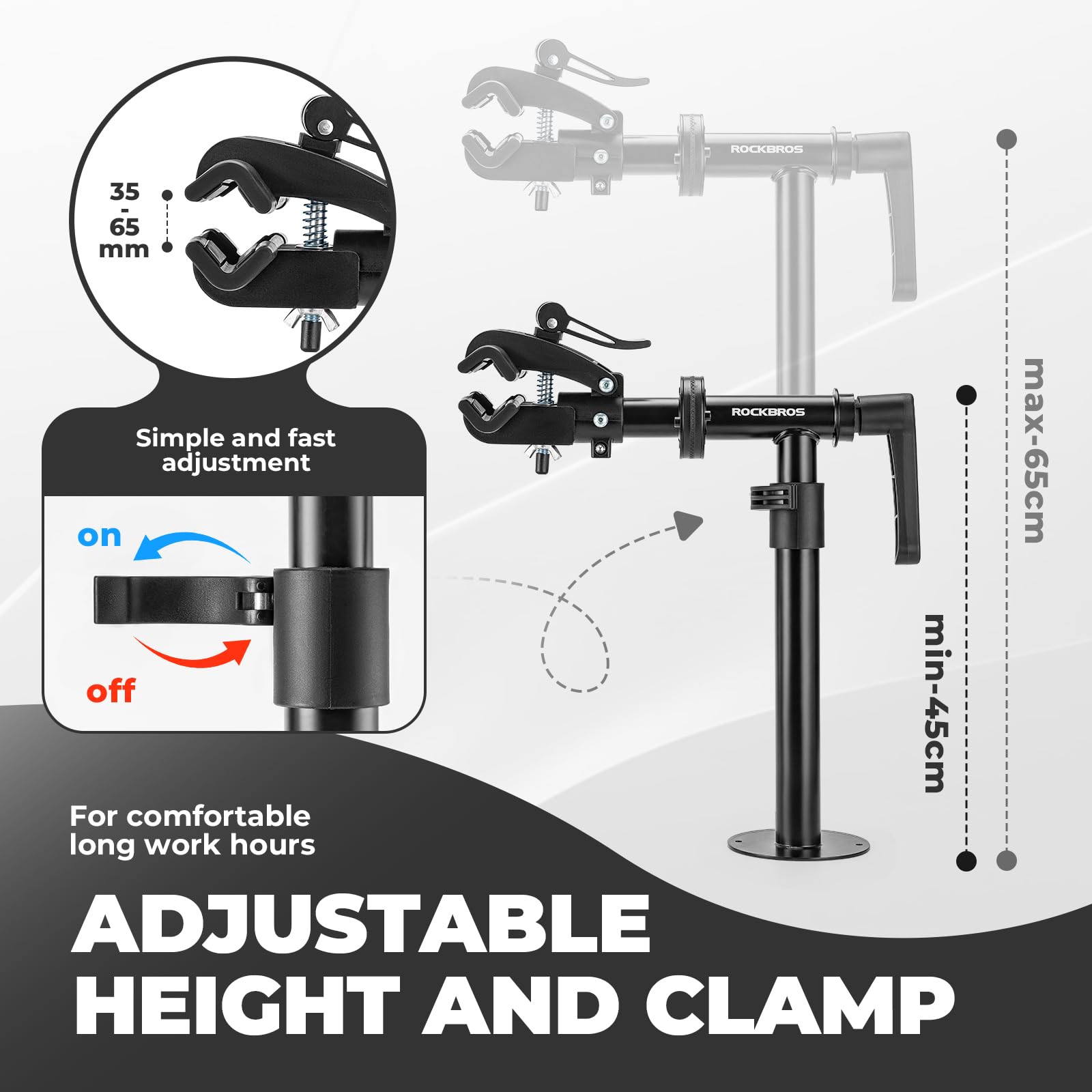 Cavalletto Riparazione Bici WZTO 360° Pieghevole Fino A 50kg Con Vassoio Magnetico - Foto 5