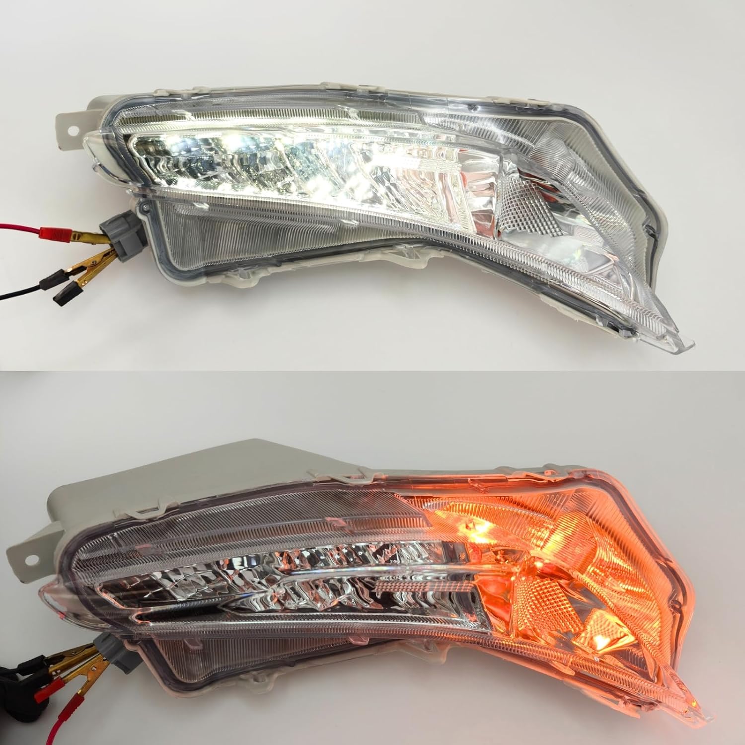 LED Fog Lights Assembly Replacement for 2015 2016 2017 Toyota Camry XSE XLE Clear Lens Daytime Running Lights+Turn Signal Light Left+Right Side