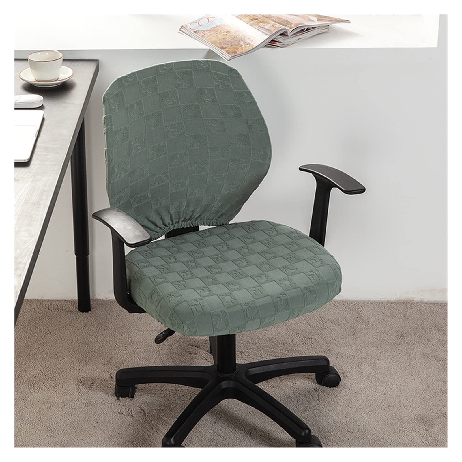 Cubierta de Silla de Oficina Universal Sillón de Silla de Silla de Silla Estiramiento de la Silla de la computadora Funda Protectora de Asiento extraíble Decoración del hogar Fundas sillas