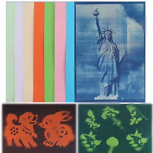 30 hojas de papel cianotipo, kit de papel de arte solar, papel de sol de alta sensibilidad, papel de dibujo solar, papel de impresión de naturaleza