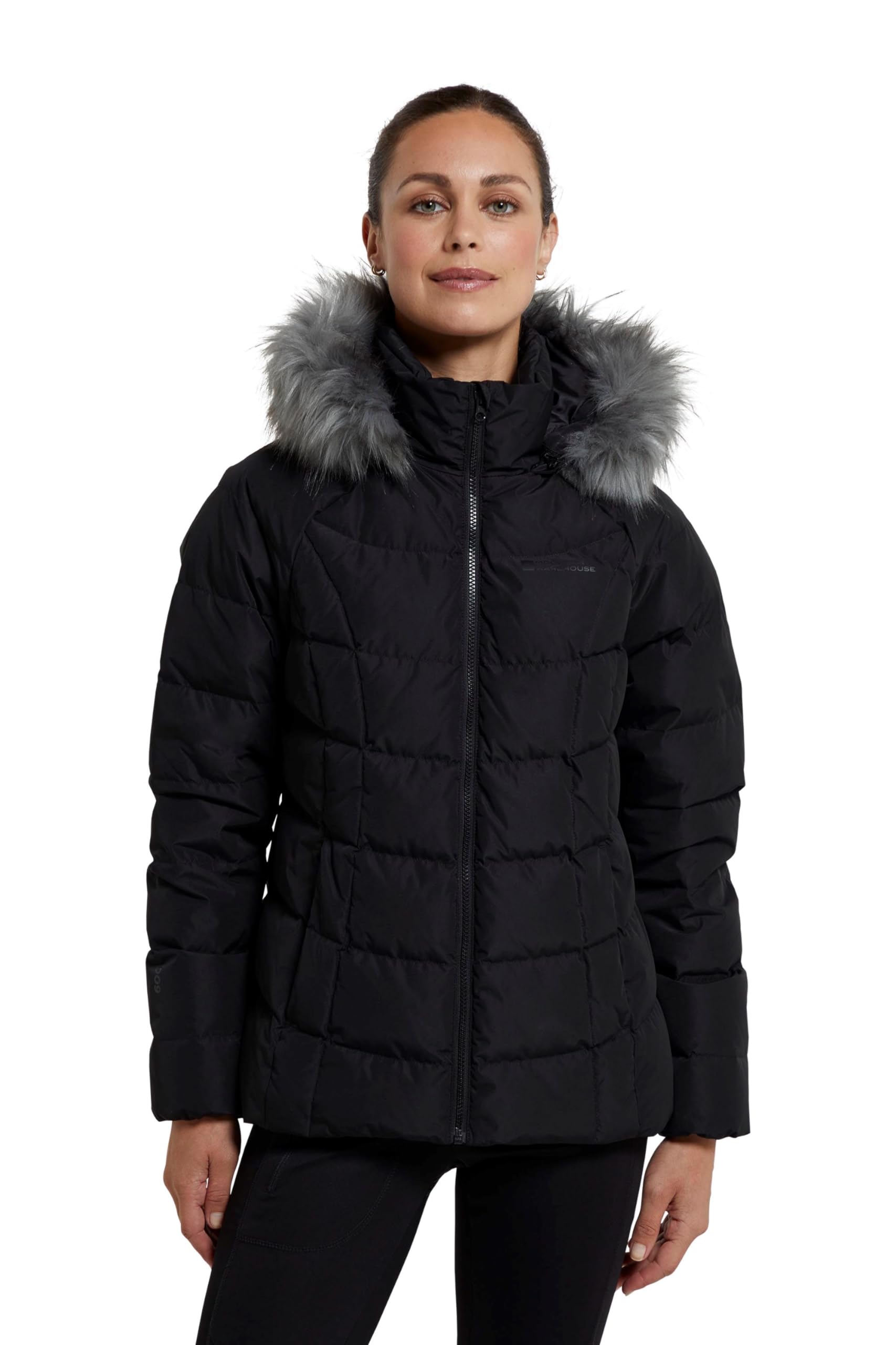 Isla Womens Short Extreme Down Jacket - Black