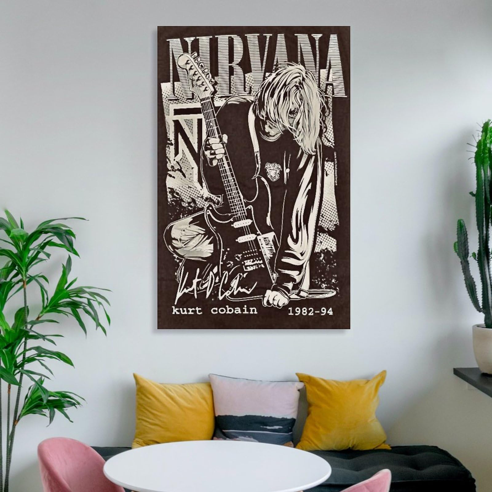 KISS & NIRVANA バンドポスターセット Amazon.co.jp: Nirvana Smileyポスター36 x 24 Rock Music Kurt