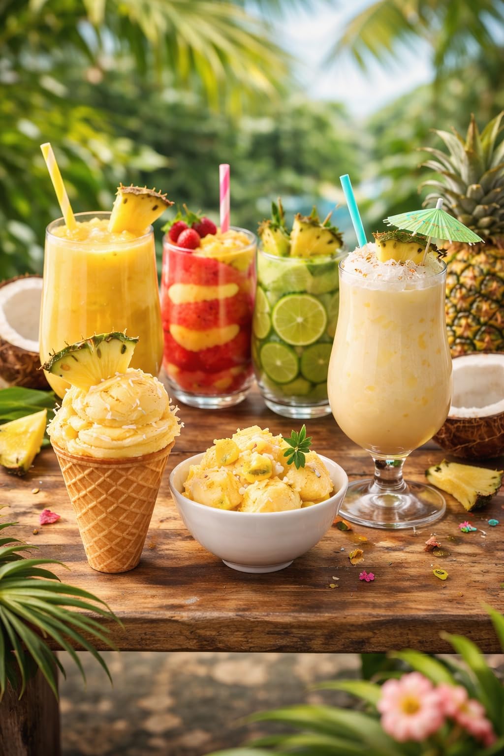 Premium Mix Piña Colada 1 kg – Puré de Piña y Coco Natural sin Conservantes – Base para Cócteles, Smoothies, Helados, Postres y Repostería – Ready-to-Use