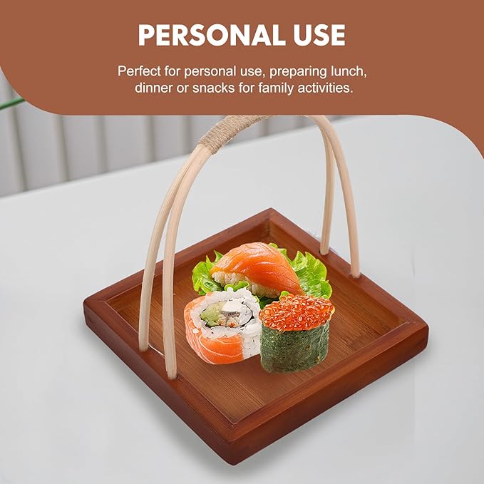Bandeja de Madera para Sushi DOITOOL Cuadrada 16x14x14 cm miniatura 5