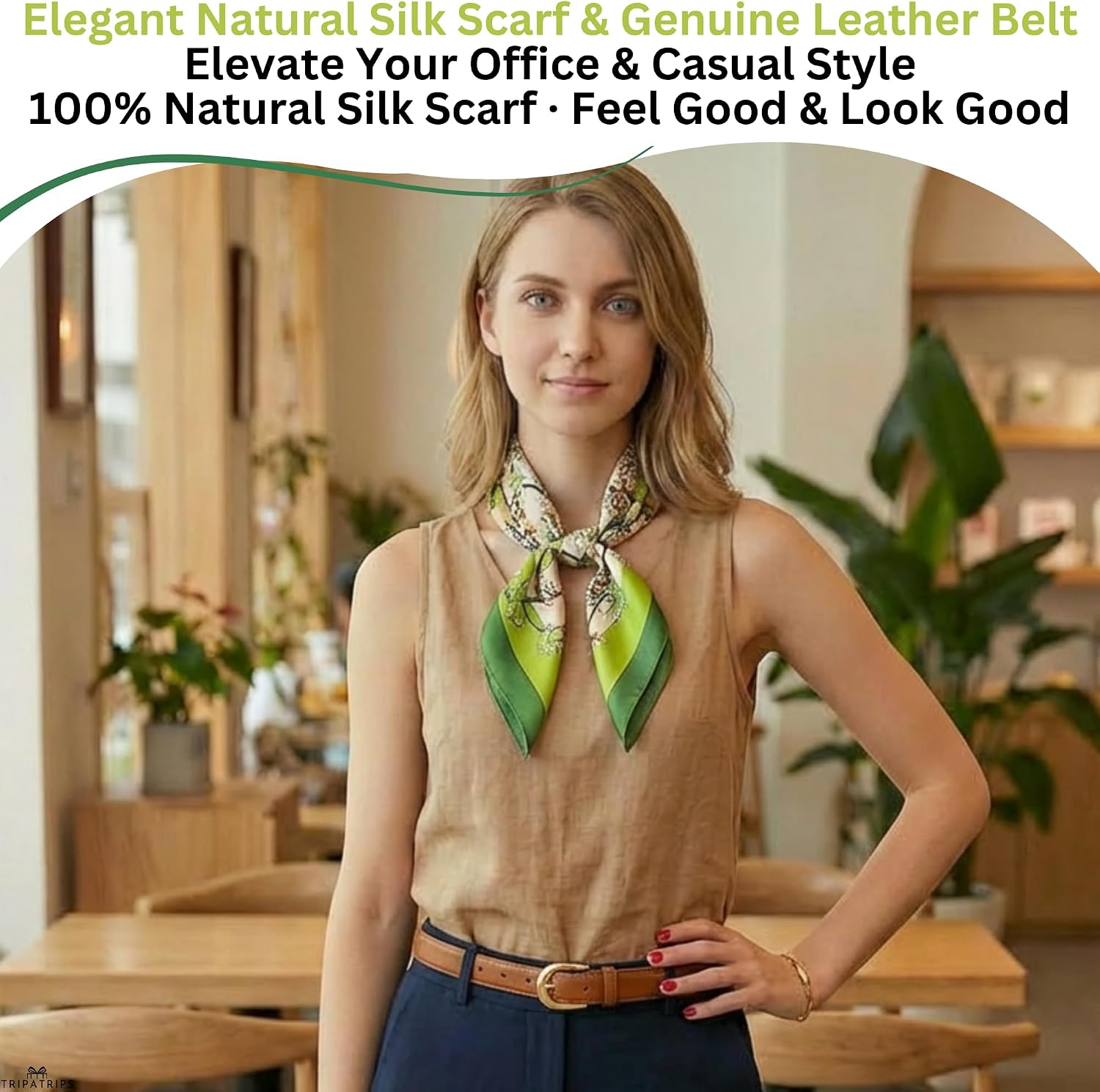 Gifts for Women – Birthday Gifts for Women - Luxury Gift Box with Genuine Leather Wallet & Belt, and 100% Silk Scarf for Her – Beautiful Gift for Mom, Wife, Teacher, Daughter, Sister