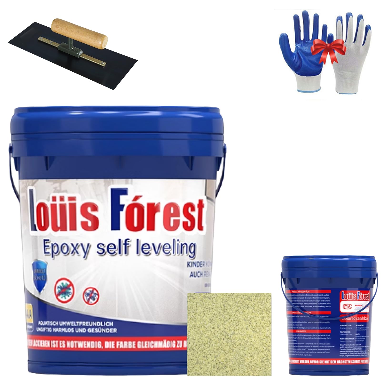 Pintura Epoxi para Suelos De Alto Brillo, Pintura para Suelos De Garaje con Efecto Mármol, Pintura para Suelos Impermeable Y Antideslizante (Yellow)
