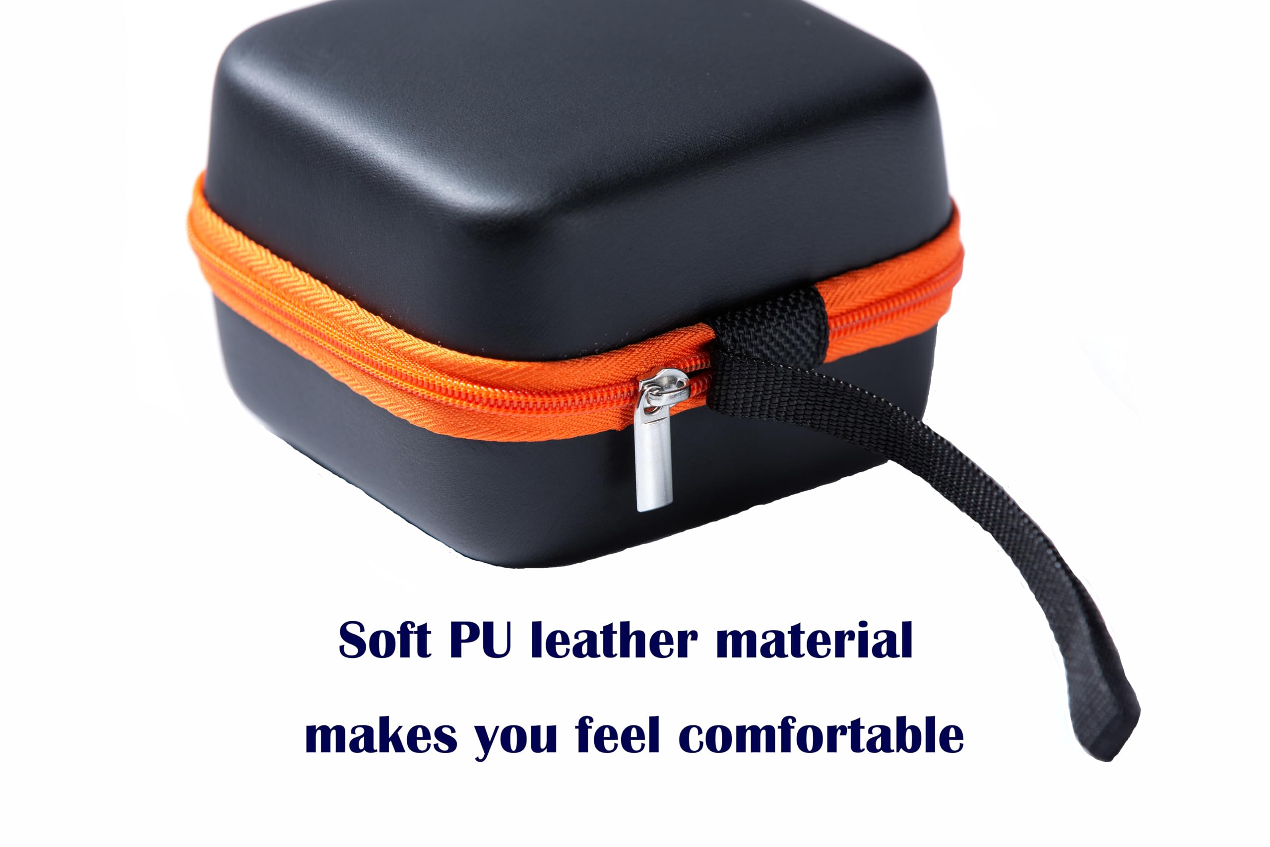 Moyite 7 Slots Insulin Vials Fridge Organizers for Diabetics with Hand Strap, Fits Standard 10ml U-100 Vials,Not Fit Tall Vial,Orange Edge and Black