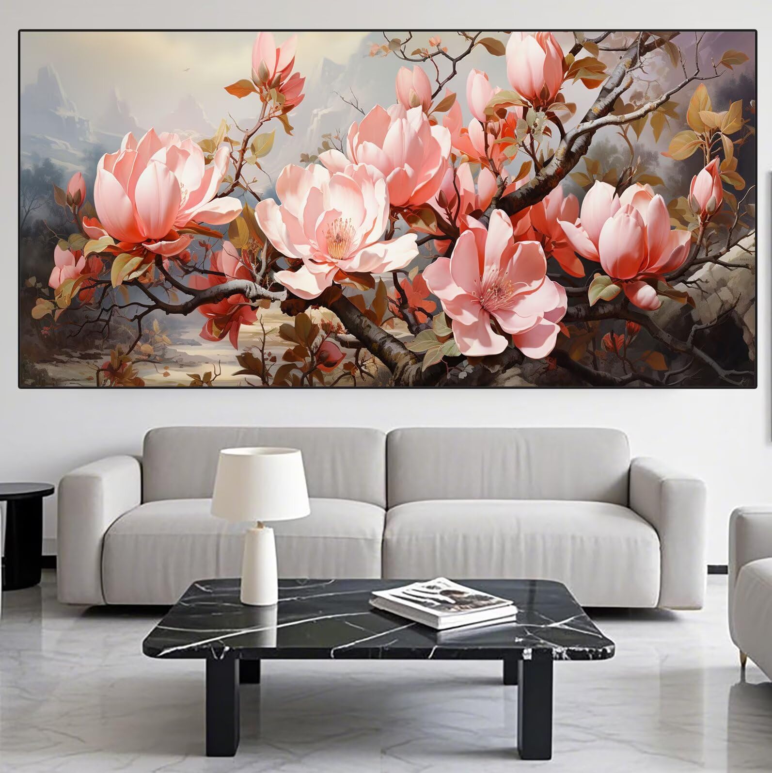 Magnolia Diamond Art Flower Diamond Painting Arts and Crafts dla dorosłych, zestawy do malowania diamentami 5D, dorosłych, Crysta, haft krzyżykowy, zestaw do haftowania DIY dla początkujących