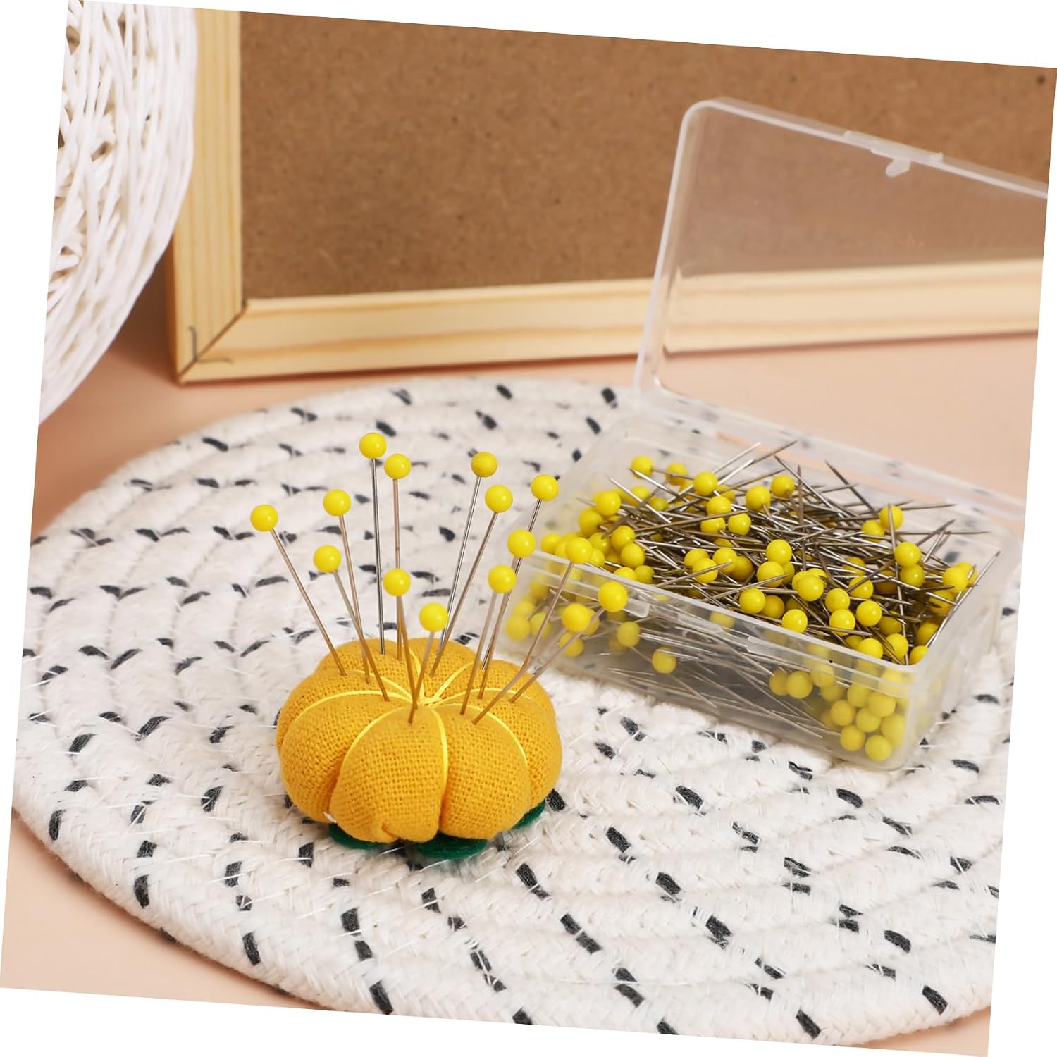 KALLORY Versatile Glass Head Pins 500 Straight Pins for Jewelry Making Dressmaking Crafts