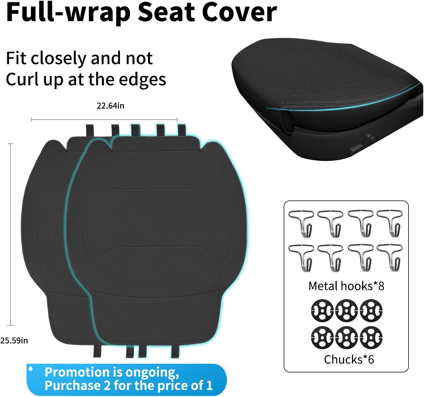 2025 2026 nappa leather car seat covers custom for tesla model y juniper premium/performance accessories breathable perforated all-season universal front bottom seat protectors, black black for model y juniper