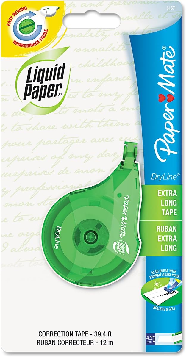 Liquid Paper 6137106 Correction Film,1/5-Inch x39.4-Ft,WE Tape,Transparent Dispnsr
