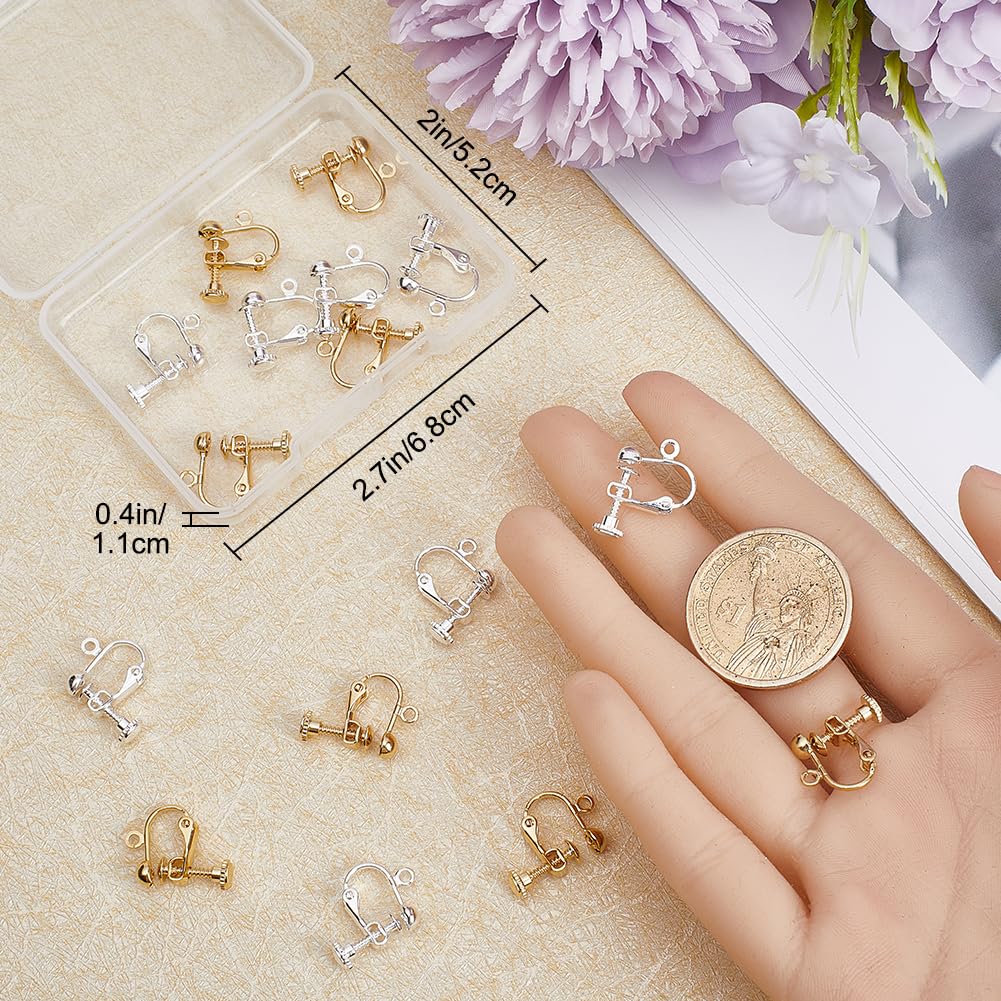 20 Convertisseurs Boucles D'oreilles Clip En Acier Inox 316 - Pour Oreilles Non Percées, Avec Coussinets Silicone