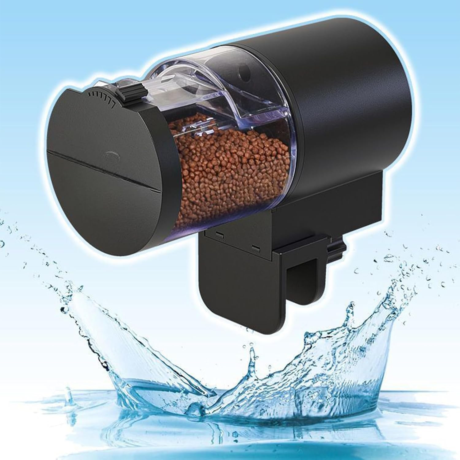 Fish Automatic Feeder | 100ml Turtle Tank Supplies - Auto Turtle Food Feeder | for Busy Professionals Travelers Beginners Keepers Men Home Office Apartment Vacation Travel Weekend Trips