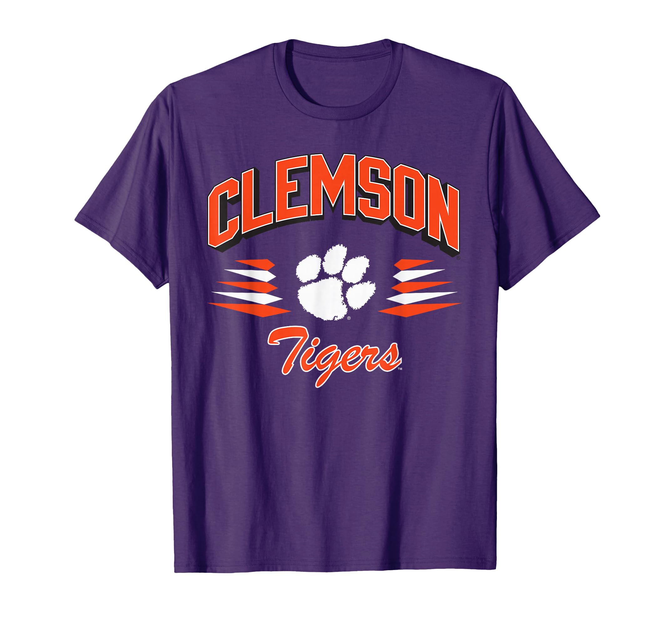 Elite Authentics Clemson Tigers Retro Diamond Purple Officially Licensed T-Shirt