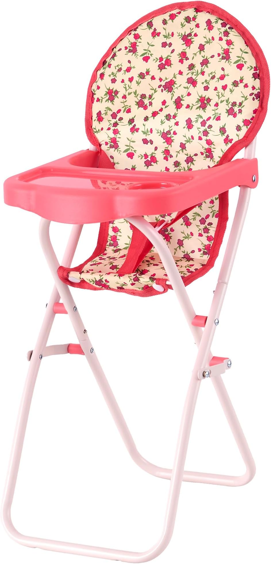 Foldable Baby Doll High Chair, Baby Doll Accessories, Dolls & Accessories Highchair Stuff for 18 Inch Doll, Doll High Chair Toy Set for Toddlers 3 Year Old Girls, 5+ Year Old Girl Doll Furniture Toys