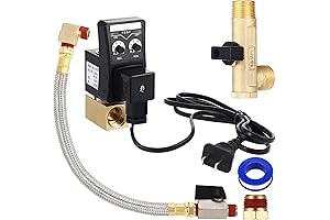 Electronic Automatic Tank Drain Valve Kits with Braided Steel Hose Elbow Fitting