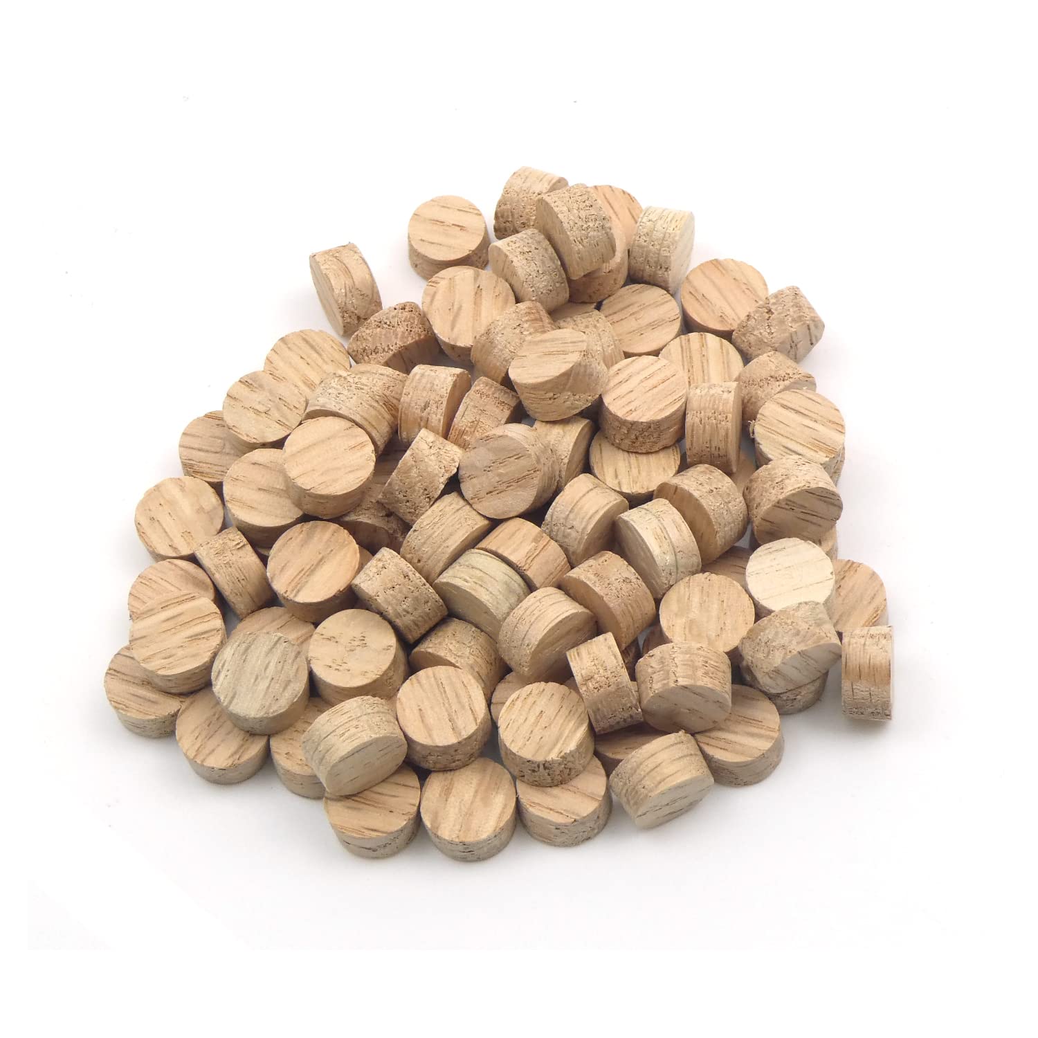 Oakcrafts - 12mm Oak Flat Head Cross Grain Plug - Pack of 100
