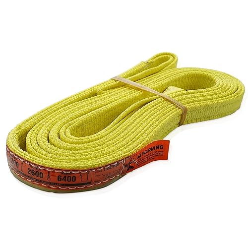 Miniatura 16 de DD Sling (Hecho en EE. UU.). 2 pulgadas de ancho X (longitudes de 4' a 20') en el listado! Eslingas de nylon de 2 capas con ojo torcido, de ojo a