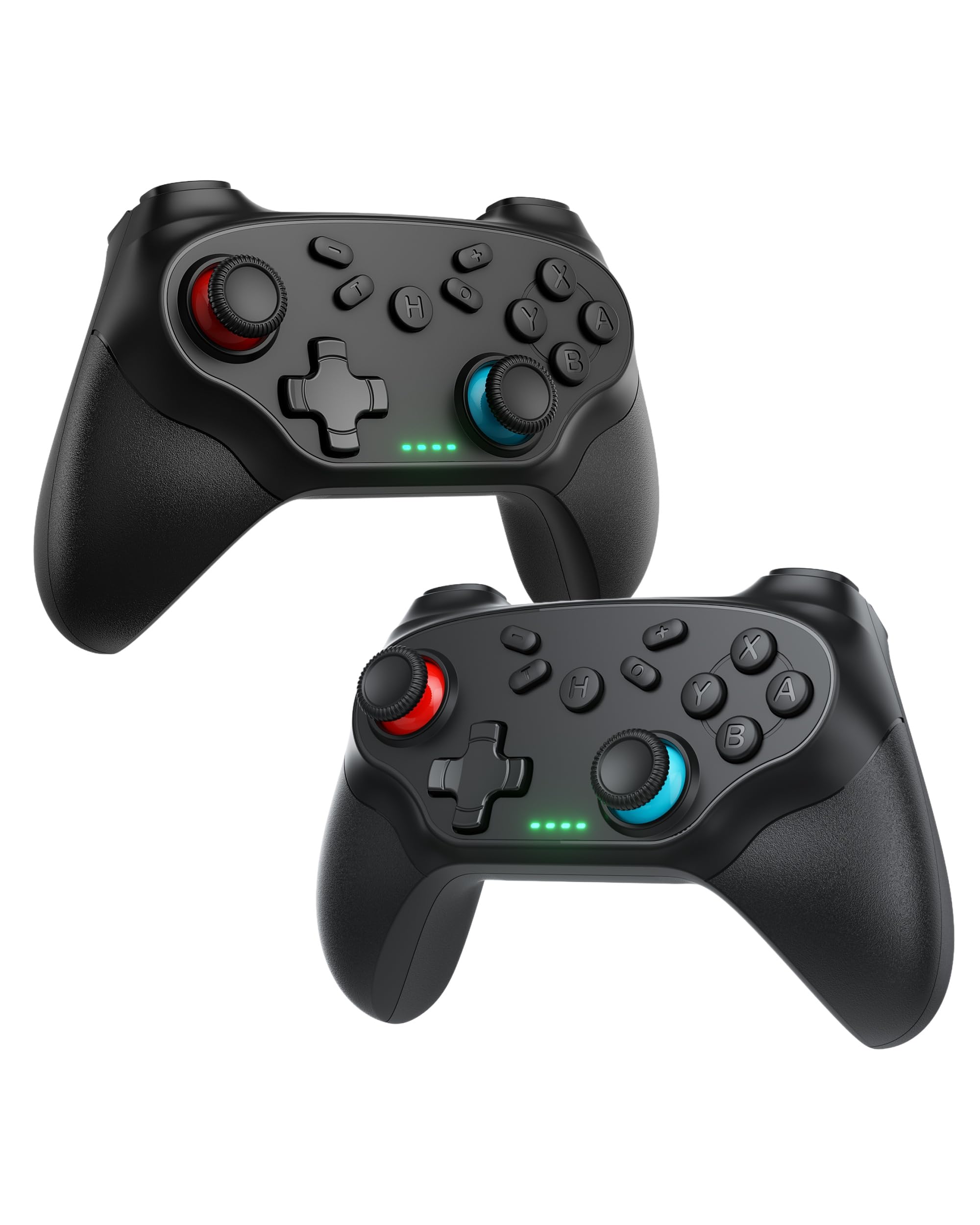 GGiking 2 Stück Wireless Controller für Nintendo Switch 2/1/Lite/OLED/PC, mit Aufwachen/Duale Motoren Vibration/6-Achsen-Gyrosensor/Screenshot/Turbo Funktion