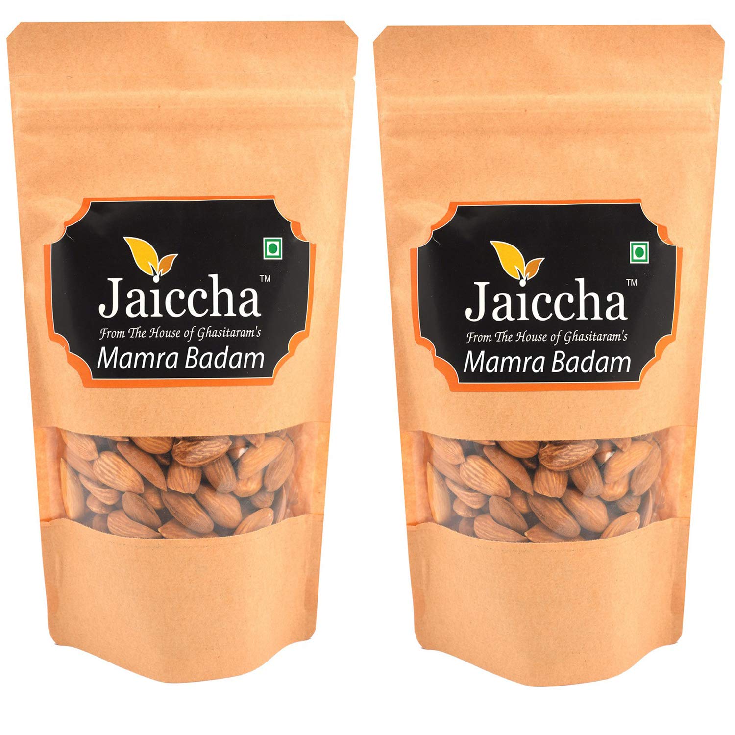 Jaiccha Ghasitaram Mamra Badam 400 GMS in Brown Paper Pouch