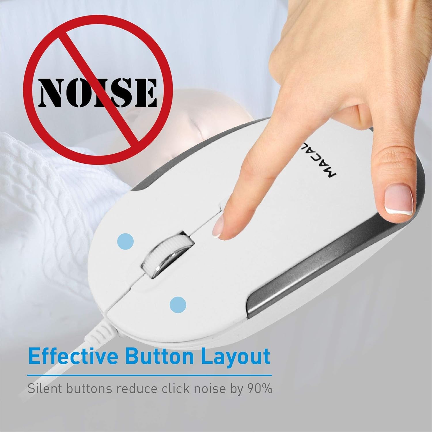 Macally USB C Wired Mouse and an Adjustable Vertical Laptop Stand, Bring Elegance to Your Workspace