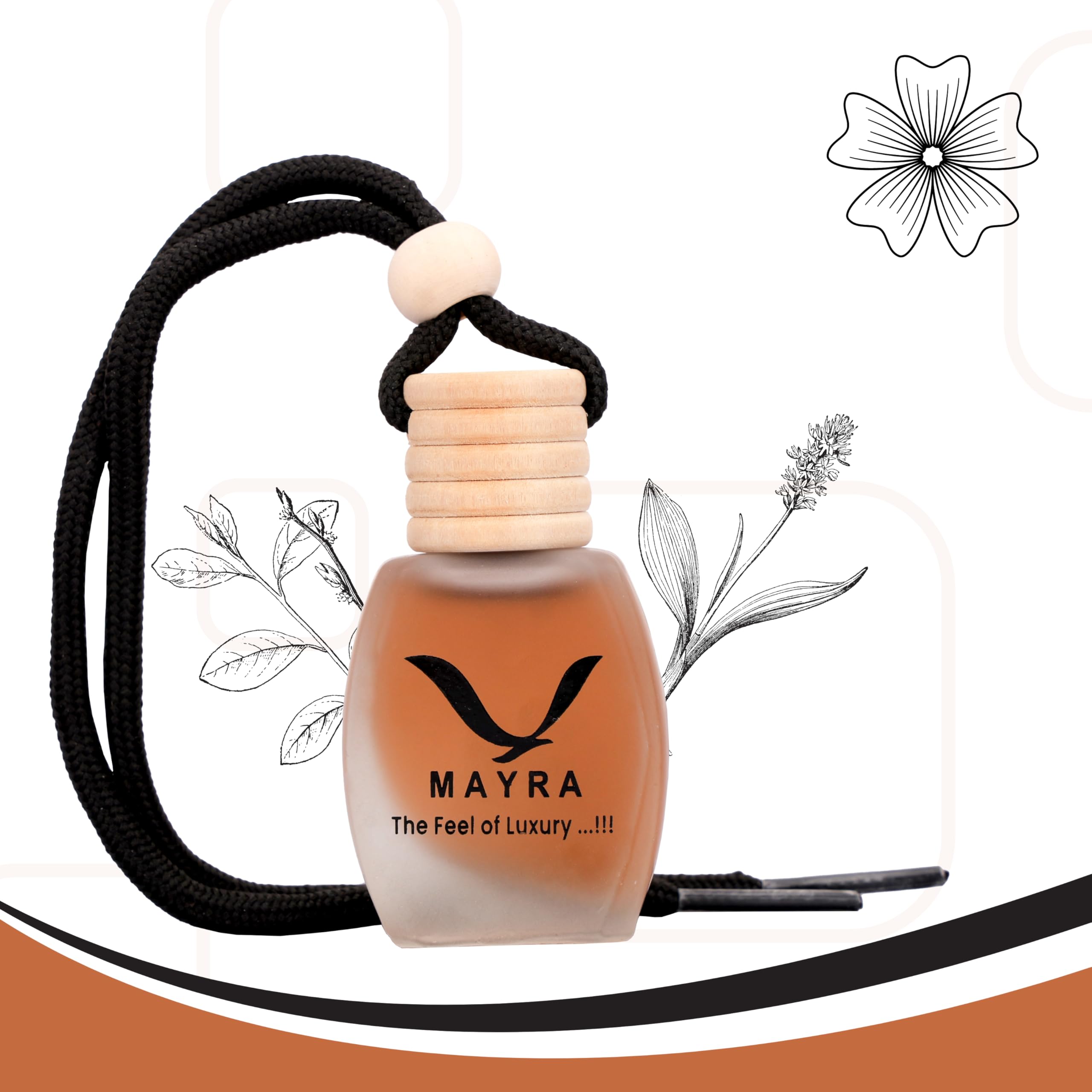 Mayra Premium Car Air Freshener, 10 ML, Lavender Fragrance, Natural Essential Oils, Glass Bottle with Wooden Diffuser Lid, Long Lasting up to 45 Days (Arabian) (B0D97YHCBR) Amazon Price History, Amazon Price Tracker