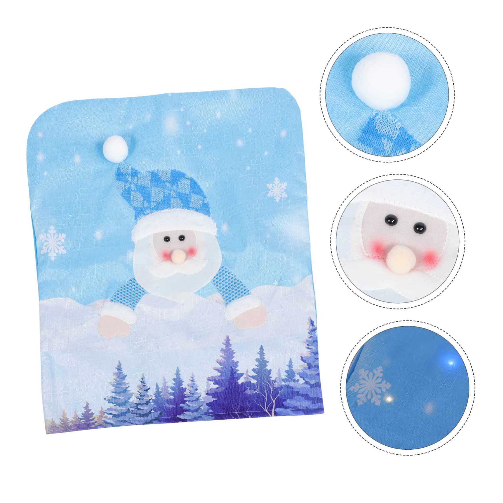 Ciieeo 2piezas Funda De Silla Navideña Luminosa Azul para Comedor y Decoración Festiva De Instalar y Limpiar para Celebraciones y Banquetes