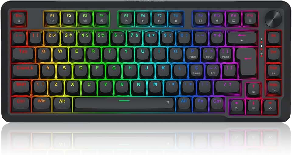 Teclado Magnético Gamer Redragon Stormhunter RGB Preto 75% ABNT2 Switch Redragon UltraMag Linear K721RGB-M