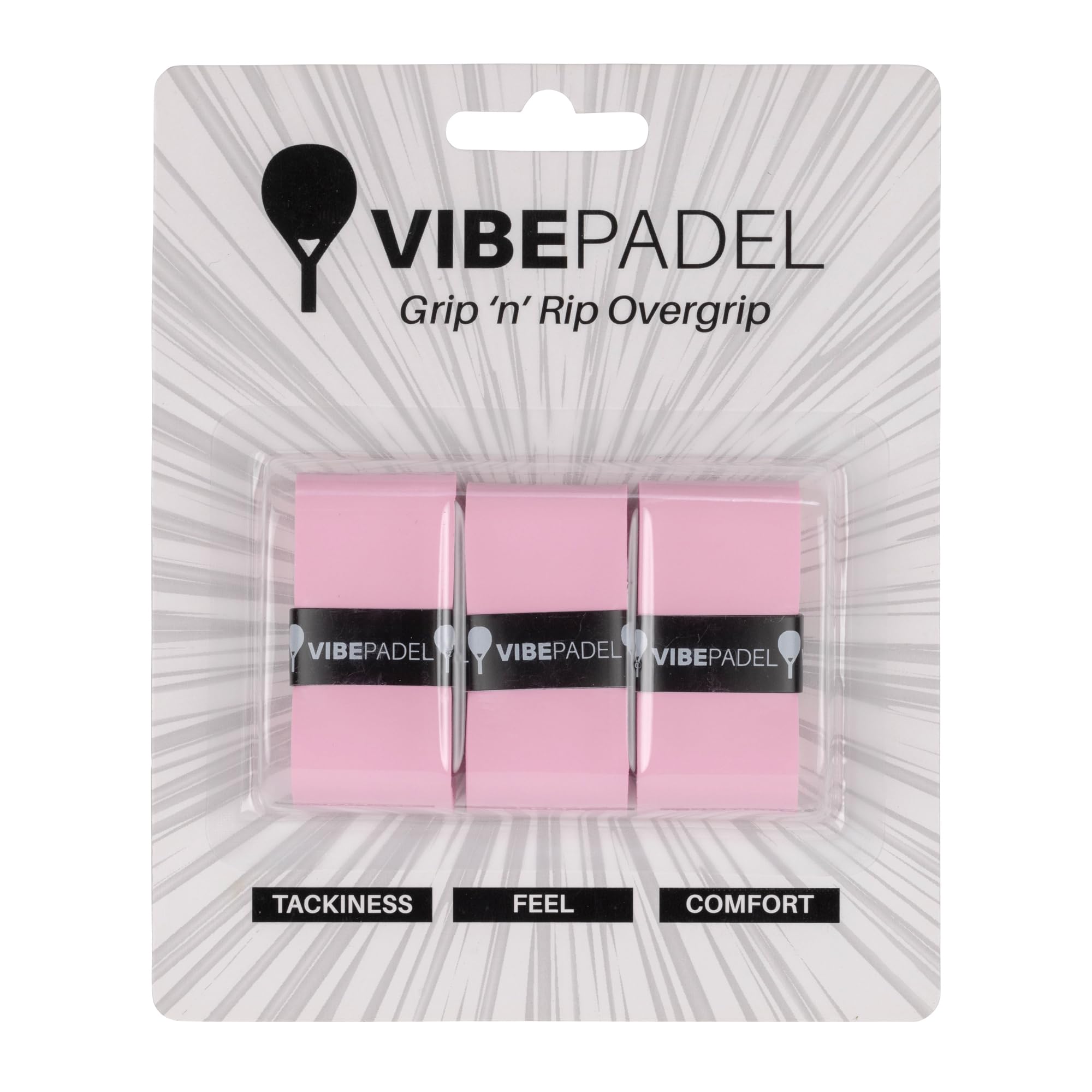 VIBEPADEL | Padel Grip for Tacky Feel | Grip 'n' Rip Padel Overgrip | Padel Racket Grip Tape | Padel, Pickleball, Squash and Badminton Racket Grip