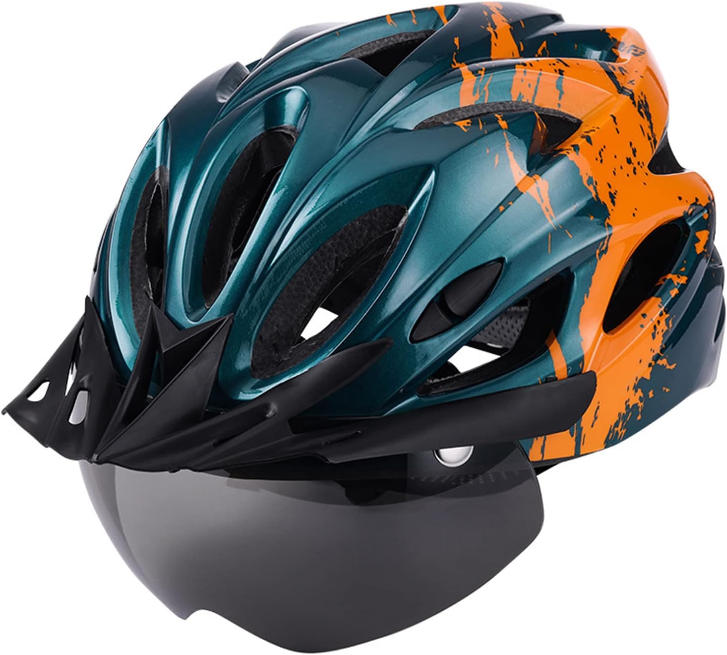 Amazon Dnoymab 自転車 ヘルメット 大人 LEDライト ，磁気ゴーグル ロードバイク ヘルメット おしゃれ 自転車へるめっと