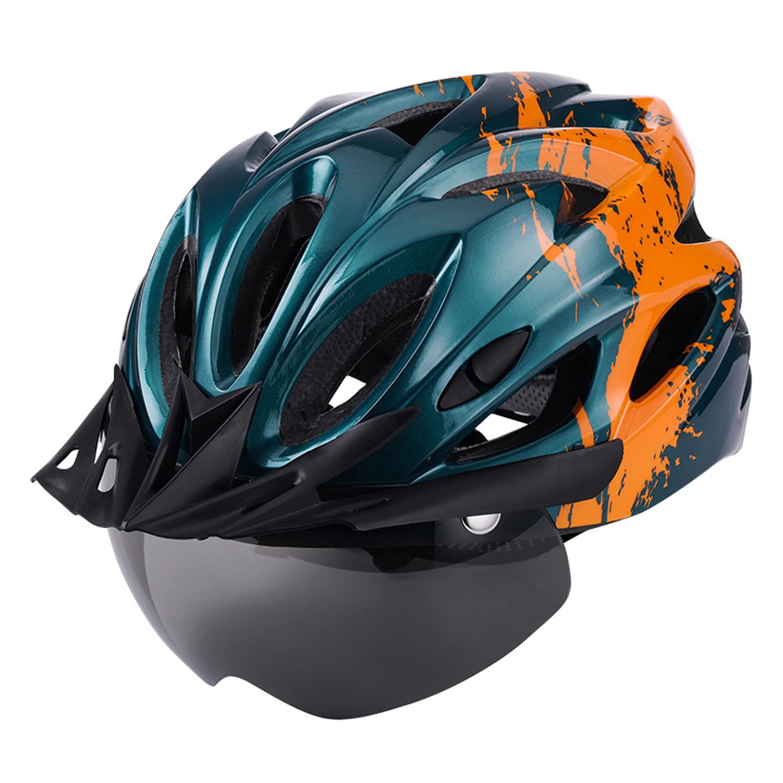 Amazon | Dnoymab 自転車 ヘルメット 大人 LEDライト ，磁気ゴーグル 