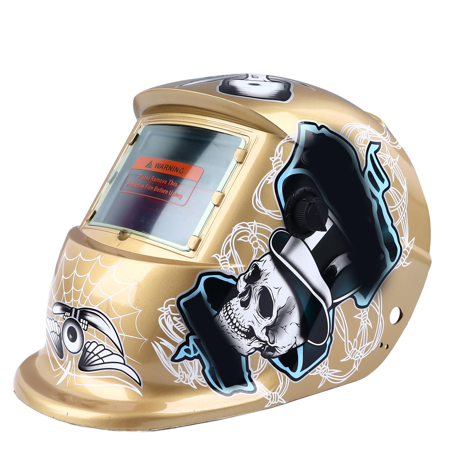 Casco per Saldatura Ad Energia Solare, Oscuramento Automatico Casco per Saldatura Portatile Regolabile con Schermo Grande 93x43mm Ampia Applicazione per il Taglio