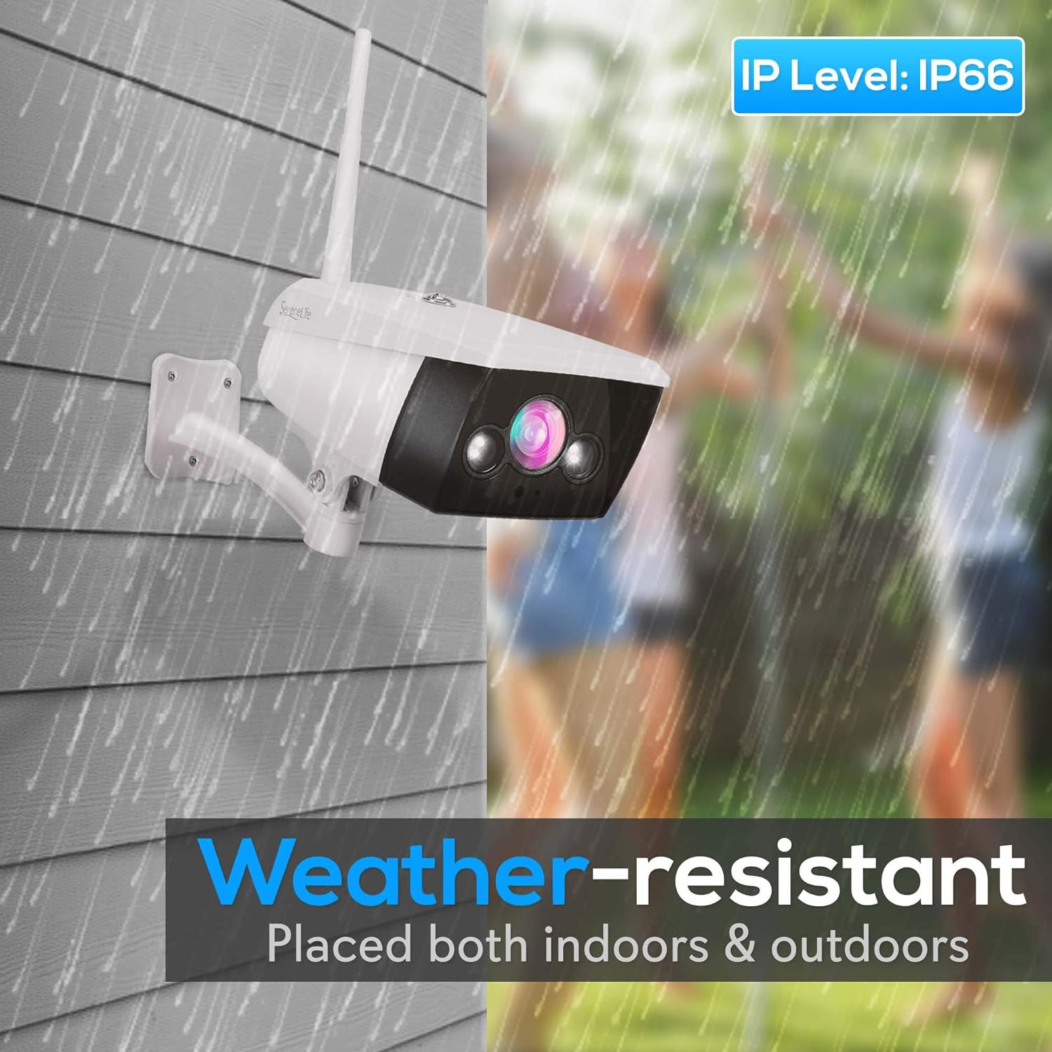 Get Special Price SereneLife Starlight Night Vision Outdoor Camera - Alexa Compatible 2MP HD 1080p - Built in Speaker and Mic - Cloud Security Surveillance Camera w/Internal SD Card Slot, IP66 Waterproof (IPCAMOD45)