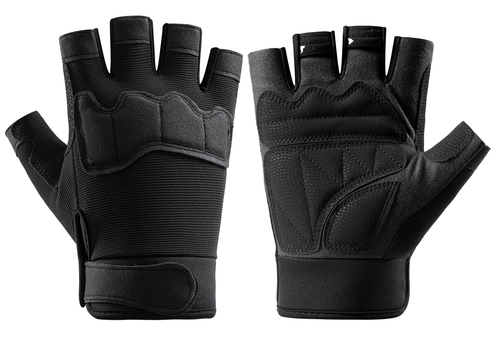 Fingerless Outdoor Gloves for Men Women Knuckle Protection Knuckles Gloves for Ebike Cycling Hiking Bicycle Riding Motorcycle Glove