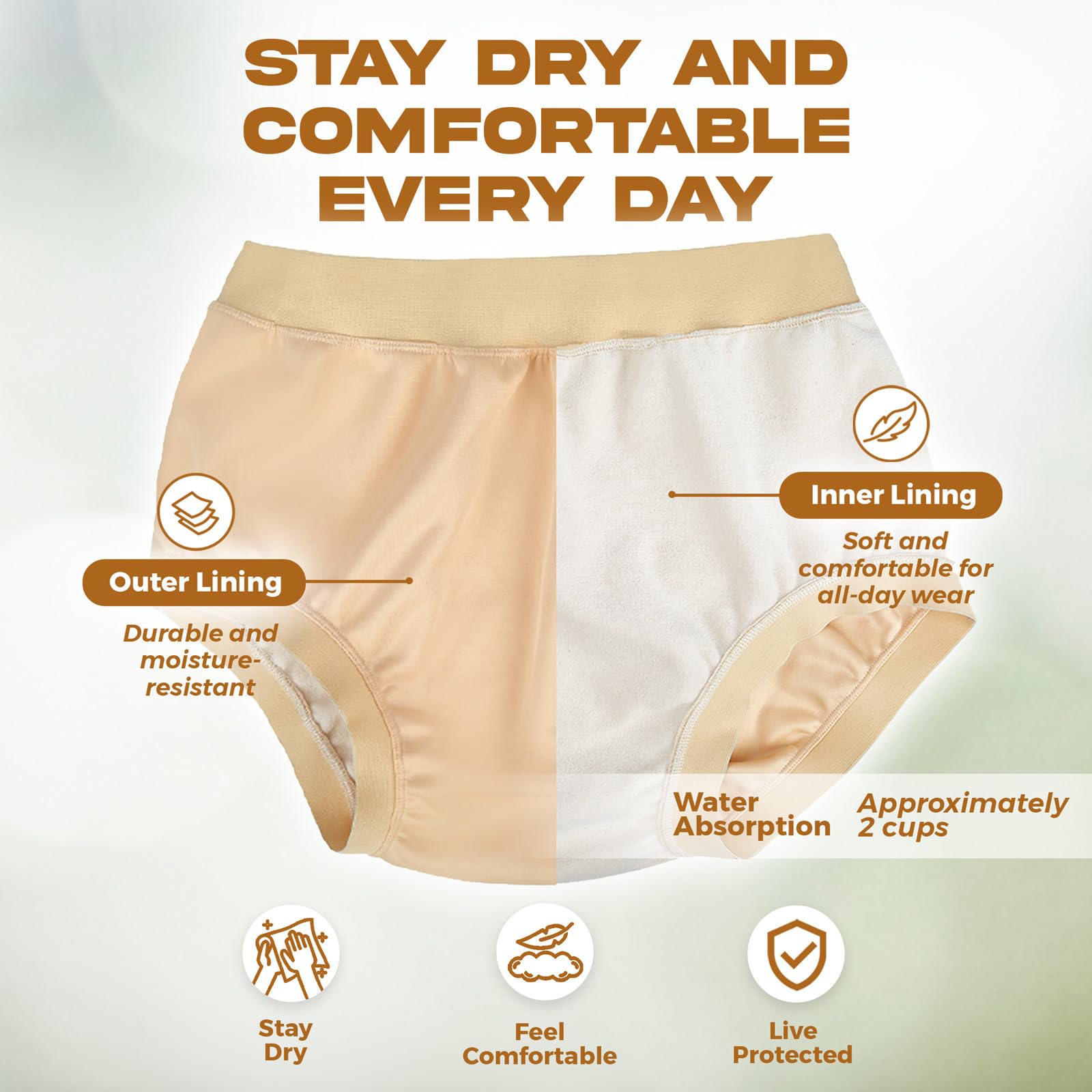 Adult Diaper Cover Waterproof, Reusable Incontinence Plastic Pants Underwear,  High Waist Leakproof Absorbent Rubber Diapers XL – BigaMart, image size:1600x1600