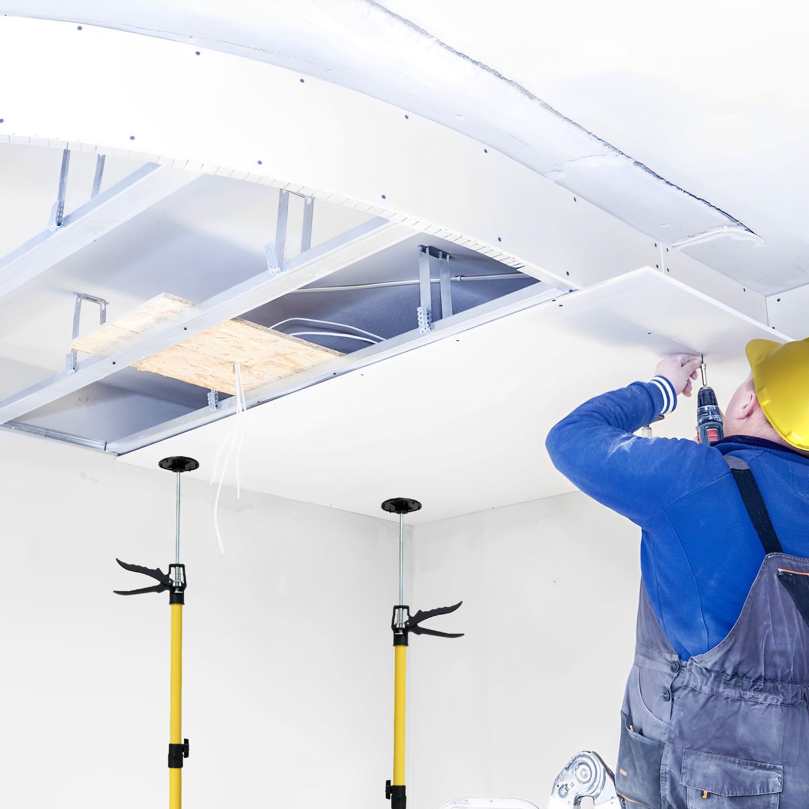 Lot De 2 Poteaux De Support Télescopiques, Système De Support à Encastrer, Tige De Support D'armoire, Supporte Jusqu'à 200 Kg, Support De Levage D'armoire De 18 à 45 Cm Pour Armoire, Canapé