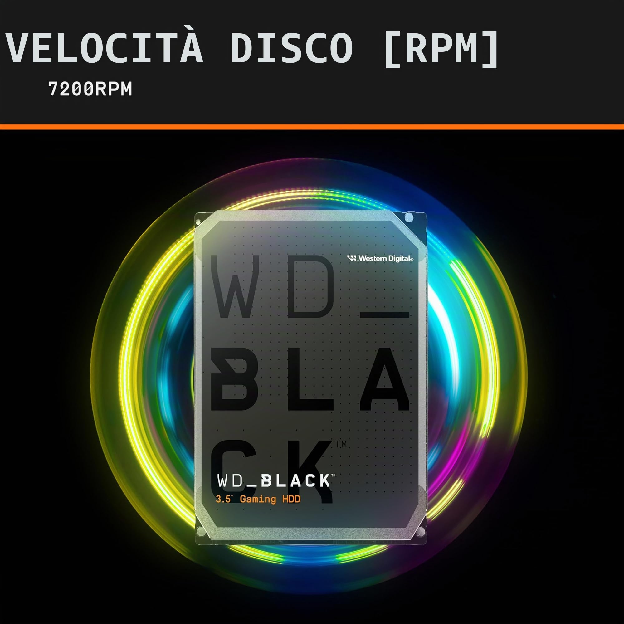 WD_BLACK 6TB Hard Disk Interno 3,5” - ad Alte Prestazioni, SATA 6 GB/s, 7200 RPM, Cache da 256MB