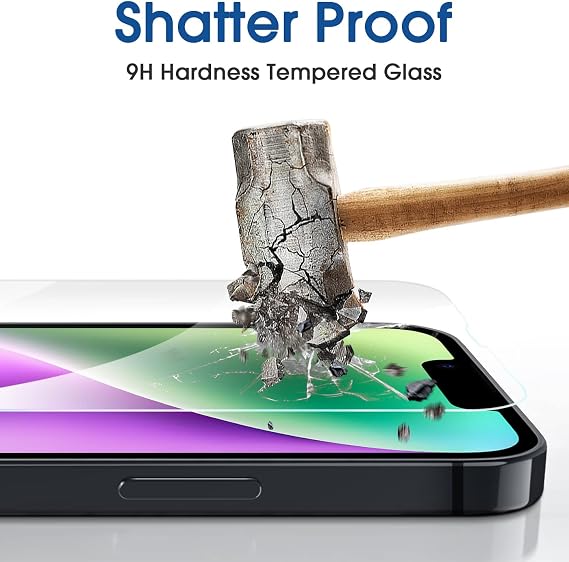 amFilm OneTouch for iPhone 14 Plus/iPhone 13 Pro Max 6.7 Screen Protector | Auto-Alignment, 30s Install, Bubble Free, 9H Hardness, Scratch & Drop Protection, HD Clear, Case Friendly, 2 Pack (13P-6.7'')