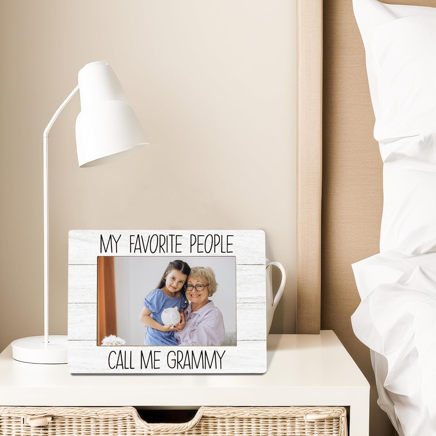 My Favorite People Call Me Grammy Picture Frame, Mother's Day Gifts for Grammy Grandma, Best Grandma Gifts Photo Frame 4x6, Grandmother Wooden Photo Picture Frames for Desk Tabletop Decor - Image 3