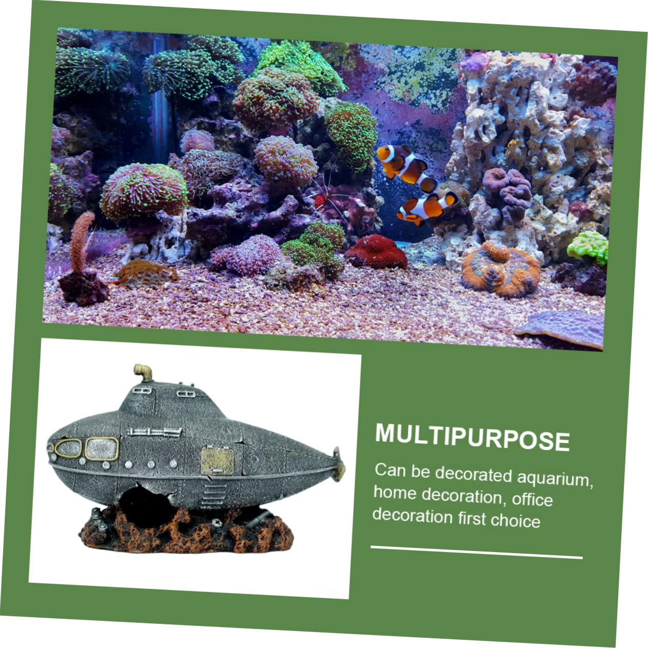 Toyvian 2 Pezzi Piccolo decorazione sottomarina decorazione del paesaggio del serbatoio di pesce arredamento grotta acquario alimentazione dell'acquario ornamento dell'acquario del fumetto
