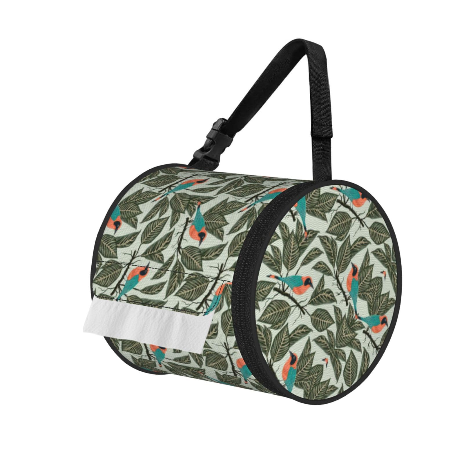Tropical Plants Print Fashion Tissues Organizer Box, Hanging Tissue Holder For Purse Coins For Car Office Daily Outing