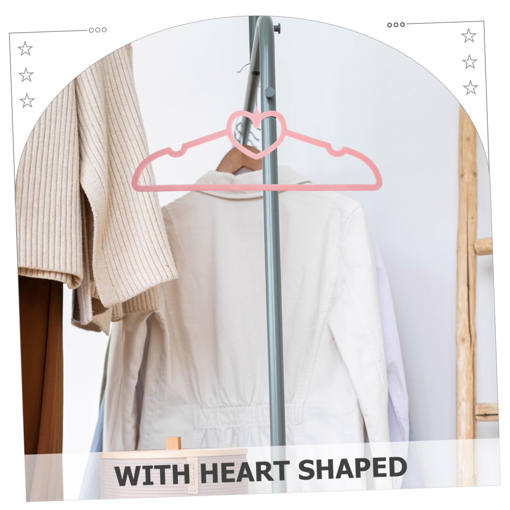 TOPBATHY Resistentes y No se Deforman Antideslizantes de Plástico con Forma de Corazón 10 Perchas Rosas para Ropa y Vestidos Ideales para Armario y Organización
