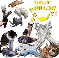 Vista 5 de Almohada personalizada para mascotas con foto, almohadas feas para mascotas, almohadas personalizadas para perros y gatos, sin bordes blancos