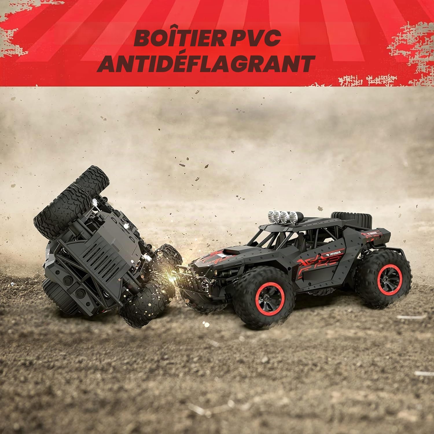 Voiture télécommandée 2,4 GHz Deux Batteries de 70 Minutes | Haute Vitesse Hors Route véhicule 25 KM/H RC Voiture 1:16, Parfait Cadeau pour Les Enfants et Les Adolescents