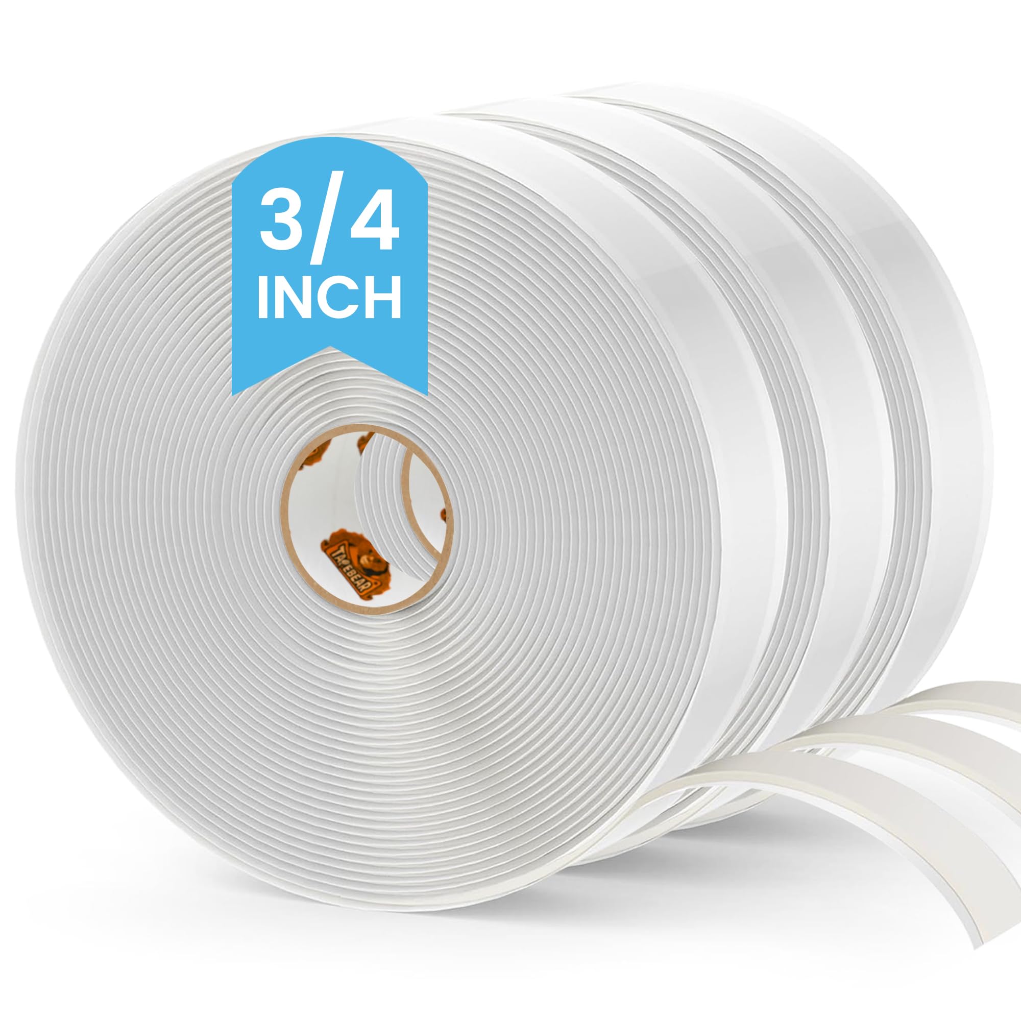 Tapebear White Butyl Tape 19Mm X 9M, 3Mm Thick Rv Roof Sealant Plumbers Putty Tape, Window Seal Butyl Sealant Tape Double Sided Butyl Caulking Tape For Boat Sealing, Edpm, Automotive, Camper, 3Rolls