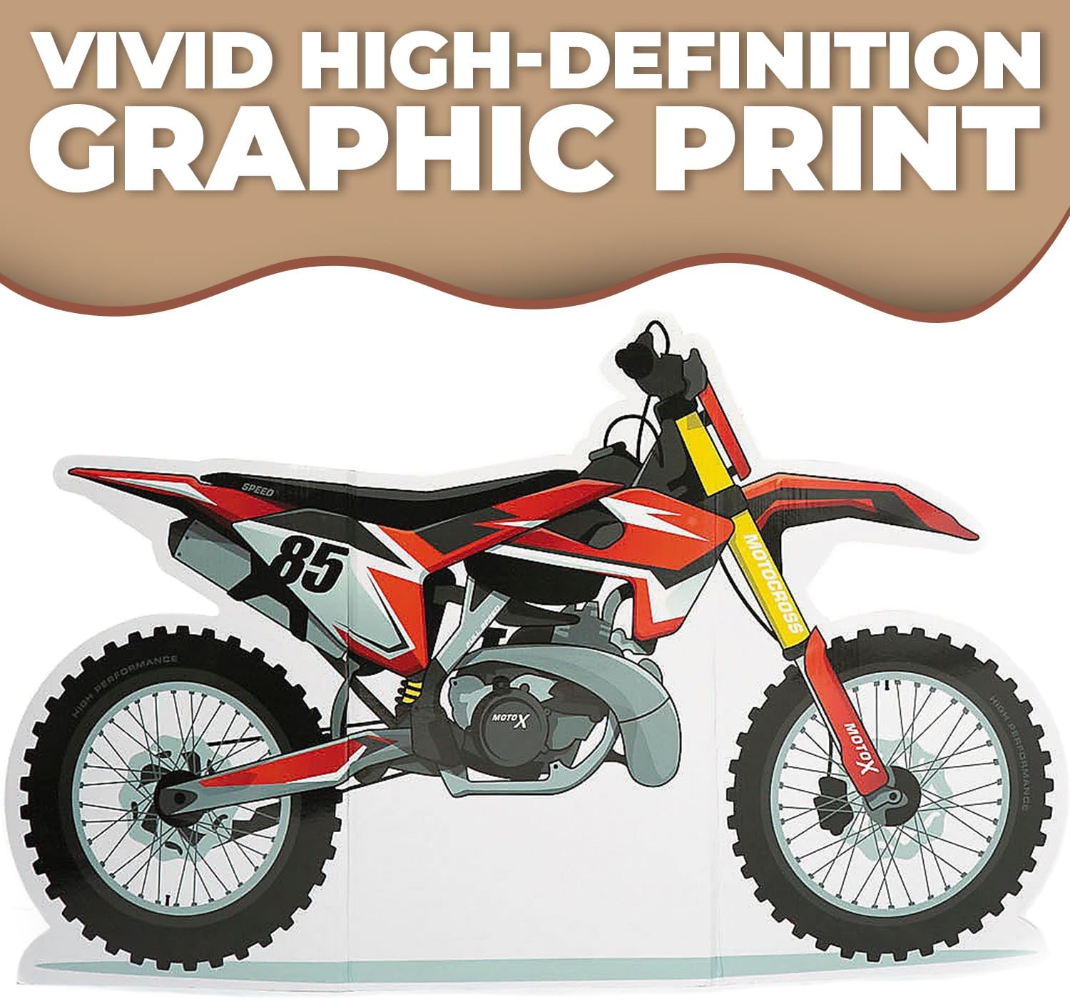 44" x 28" Motocross Party Cardboard Cutout Stand-Up